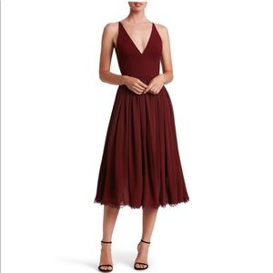 Dress the Population Alicia Mixed Media Midi Dress